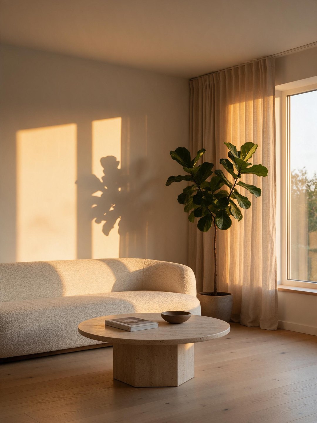 Scandinavian living room AI prompt example
